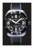 Thunderbolt Automatic Watch, Black Dial With Leather Strap