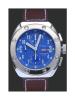 Thunderbolt Automatic Chronograph, Blue Dial With Brown Leather Strap