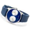 Spy 2 Dual Time Watch, Blue Face With Rubber Strap