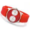 Spy 2 Dual Time Watch, Red Face With Rubber Strap