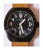 Thunderbolt Black Automatic Watch, Black Dial With Leather Strap