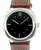 Vintage 2533 Handwinding Watch, Black Dial With Leather Strap