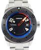 Aqualuna Blue Divers Watch, Black Dial With Stainless Steel Bracelet