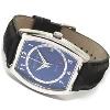 Ambassador Swiss Dual Time Watch, Blue Dial With Leather Strap