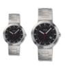 Arte Quartz Watch, Black Dial With Stainless Steel Bracelet