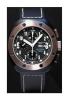 Thunderbolt Black Automatic Chronograph, Black Dial With Black Leather Strap
