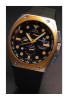 Super Avio Chronograph, Black Dial/Orange Numerals With Rubber Strap