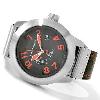 Antiforce Swiss GMT Watch, Red Numerals With Leather Strap