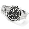 Naval Swiss Chronograph, Black Dial With Stainless Steel Bracelet
