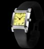 Avenue "Quarter" Automatic Watch, Yellow Dial With Rubber Strap
