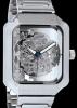 Mystique Skeleton Automatic Watch, Silver Movement With Stainless Steel Bracelet 