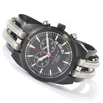 Hydraumatic Black Swiss Chronograph, Black Dial With Stainless Steel Cuff Bracelet