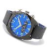 Decoy Quartz Chronograph, Blue Dial With Leather Strap