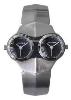 Alien Dual Time Watch, Black Face, Stainless Steel Bracelet