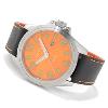 Decoy Watch, Orange Dial / Green Numerals, Leather Strap