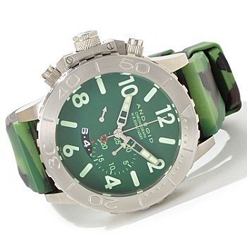 Transocean 52 Lefty Camo Edition, Green Dial, Rubber Strap