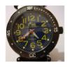 Oceano Automatic Black IP Divers Watch, Blue Carbon Dial With Rubber Strap