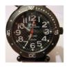 Oceano Automatic Black IP Divers Watch, Black Carbon Dial With Leather Strap