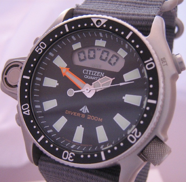 Citizen Promaster Aqualand, Black Dial With Nato & Rubber Straps