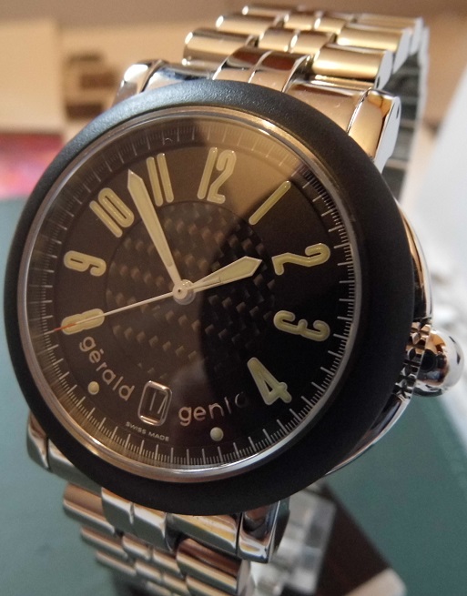 Gerald Genta Arena Sport, Black Dial, Bracelet