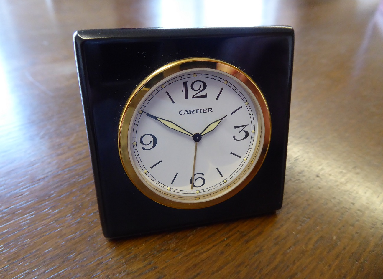 A Cartier Pasha Travel Alarm Clock