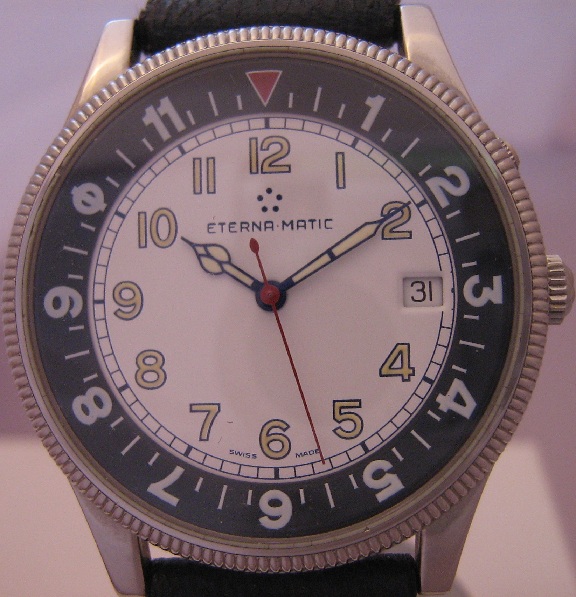 Eterna Les Historiques Airforce, White Dial, Leather Strap