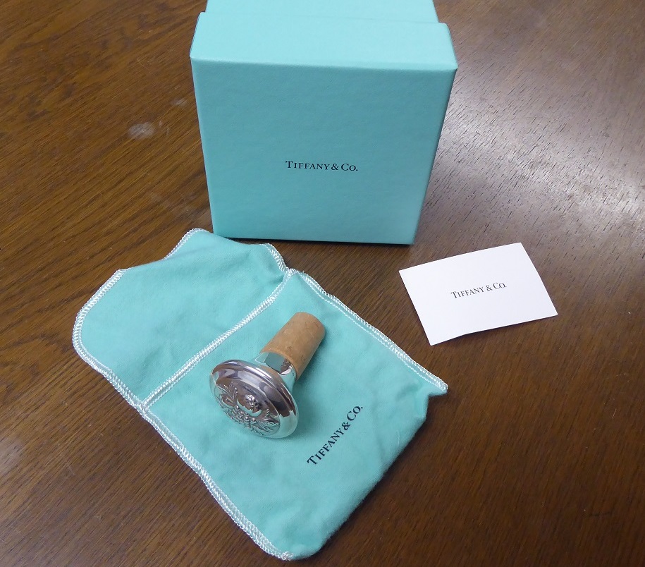 A Tiffany & Co Silver Wine Cork / Bottle Stopper