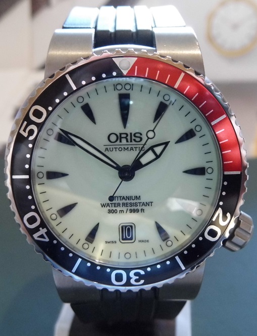 Oris TT1 300M Titanium Divers, Lume Dial, Strap 