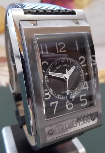 Dunhill Carwatch, Black Dial, Strap & Steel Bracelet 