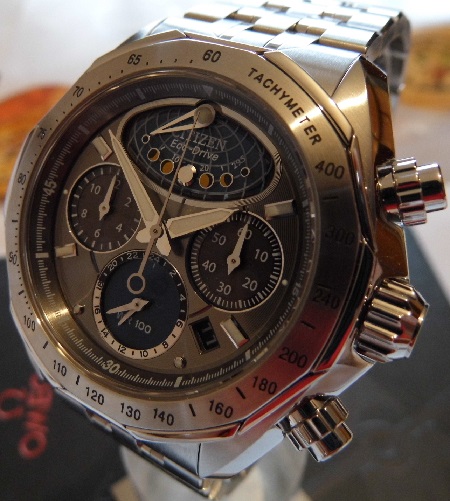 Citizen Signature Moonphase Chronograph, Silver Dial, Bracelet