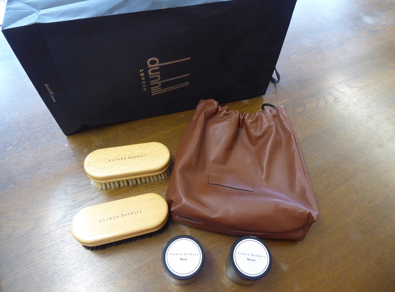 An Alfred Dunhill Leather Polish Kit