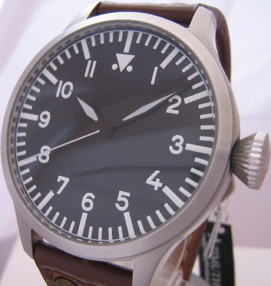 Azimuth Bombardier I, Black Dial With Leather Straps