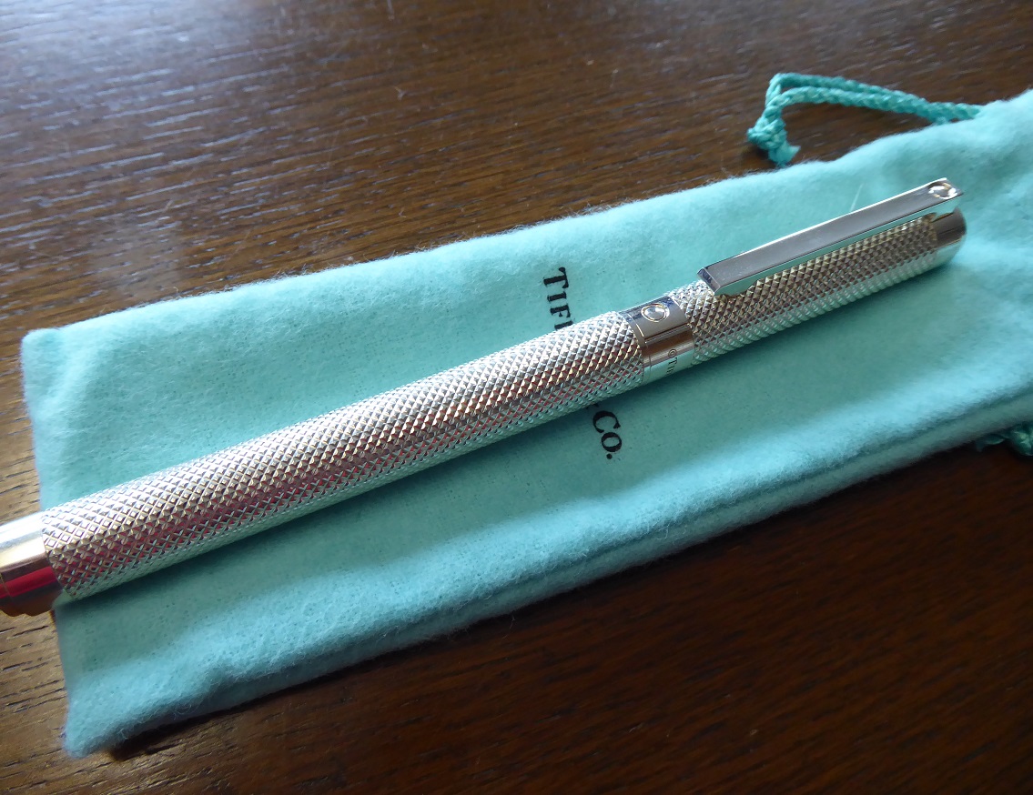 A Tiffany & Co Diamond Point Silver Rollerball Pen 