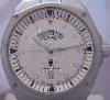 Scalfaro Cap Ferrat Second Time Zone, Silver Dial, Leather Strap