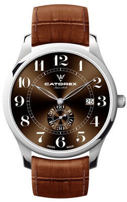 C Tradition Automatic Watch, Brown Dial With Leather Strap