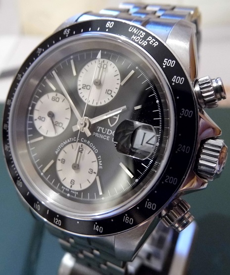 Tudor Prince Date Chronograph, Black Dial, Bracelet