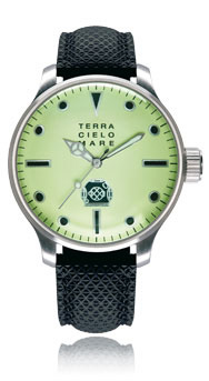 Palombaro Lighting Divers Watch, Super-LumiNova Dial With Leather/Rubber Strap