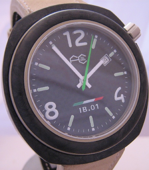 Full Carbon IB01 Desert Storm, Black Dial With Leather Strap