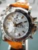 Sector Golden Eagle Chronograph, Silver Dial, Leather Strap.