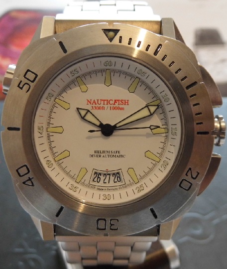 Nauticfish 1000M White Shark, White Dial, Bracelet & Strap