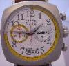 TCM Fiat Football Chronograph, White Dial With Leather Strap