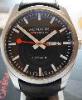 Mondaine Retro Automatic, Black Dial, Leather Strap