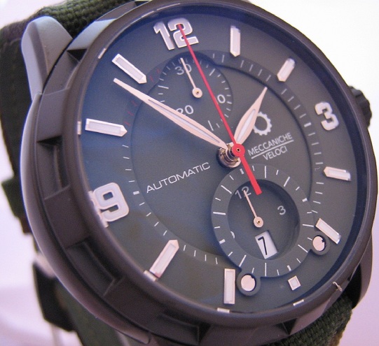 Meccaniche Veloci Rally Chronograph, Green Dial With Lorica Strap