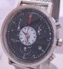 Mondaine Swiss Chronograph, Black Dial With Bracelet
