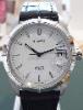 Eberhard & Co Aquadate, White Dial, Leather Strap