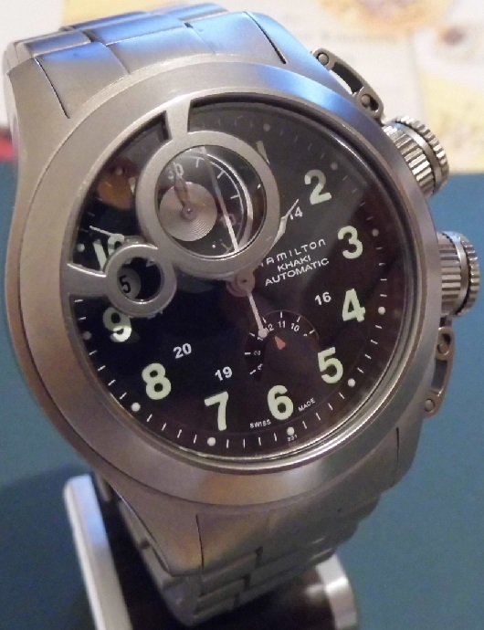 Hamilton Khaki Frogman Chronograph, Black Dial, Bracelet & Strap