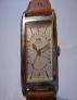 Used Oris Rectangular Pointer Date, Silver Dial, Brown Leather Strap