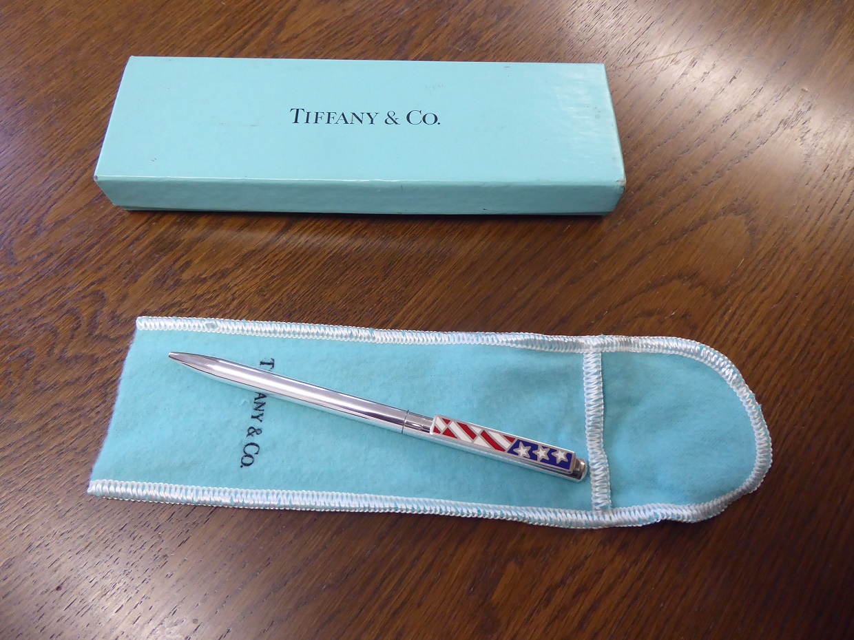Tiffany & Co USA Flag Sterling Silver Ballpoint Pen