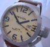 TW Steel Canteen 45mm, Cream Dial, Leather Strap