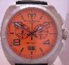 Technomarine US Navy Chronograph, Orange Dial, Leather Strap